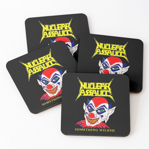 Item preview, Yellow Typography And Clown Face Thrash Metal designed and sold by DeadTired666.