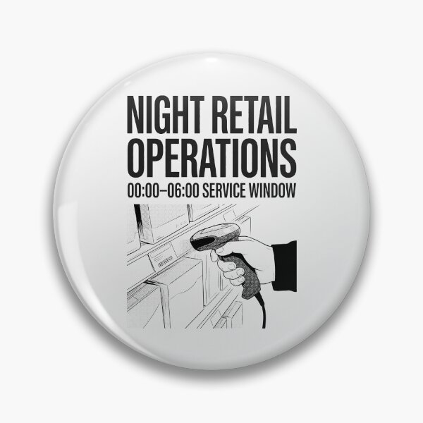 Item preview, Night Retail Operations Barcode Scanner Work Humor designed and sold by SplashTastic.