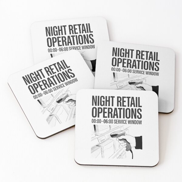 Item preview, Night Retail Operations Barcode Scanner Work Humor designed and sold by SplashTastic.