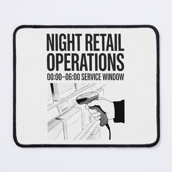 Item preview, Night Retail Operations Barcode Scanner Work Humor designed and sold by SplashTastic.