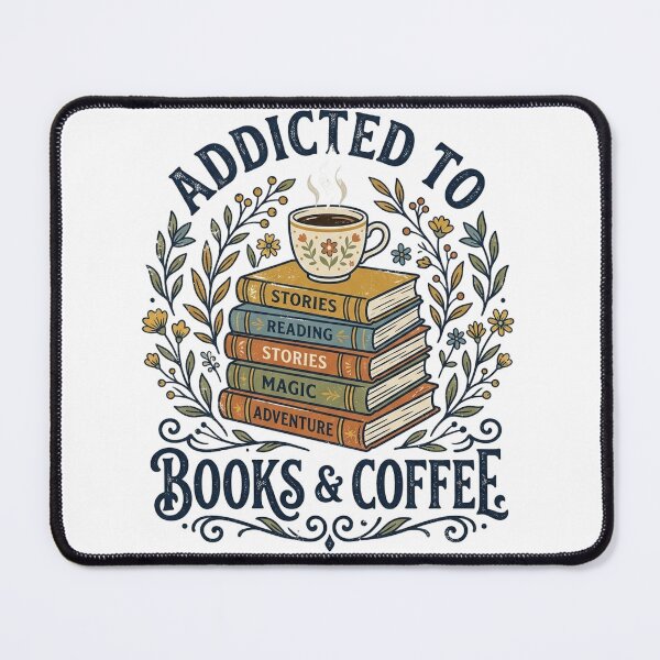 Item preview, Addicted To Books And Coffee - Funny Coffee & Reader Gift designed and sold by mulliere.