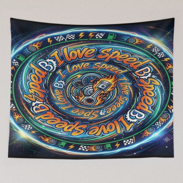 Item preview, I Love Speed Neon Racing Typography designed and sold by RetroRayz.