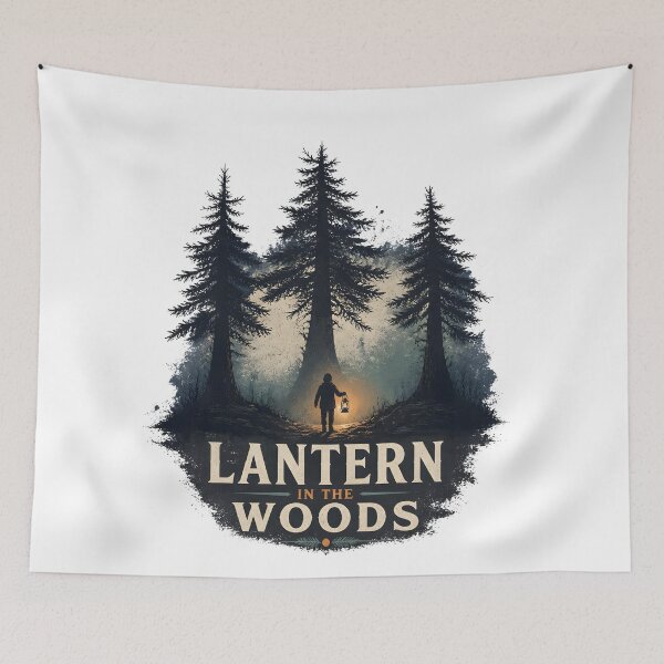Item preview, Lantern in the Woods – Lantern Bearer Silhouette designed and sold by BernoNickel.