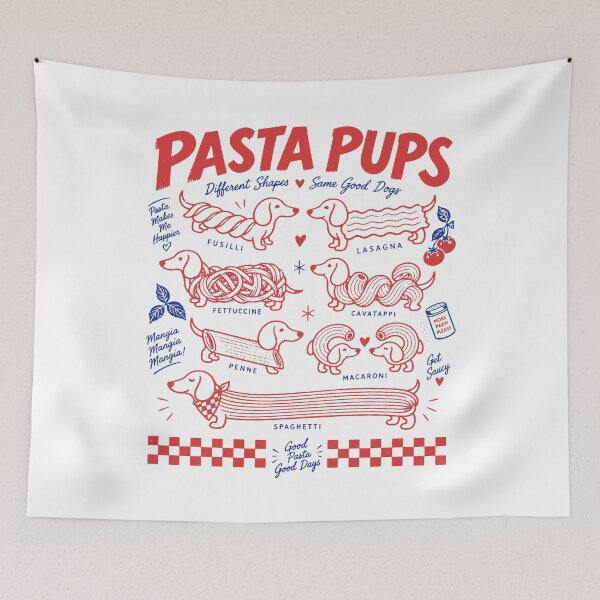 Item preview, Pasta Pups - Dachshund - Pasta Pups Dachshund -  Funny Dachshund Spaghetti - Wiener Dog Italian Food designed and sold by ColinPadeRE.