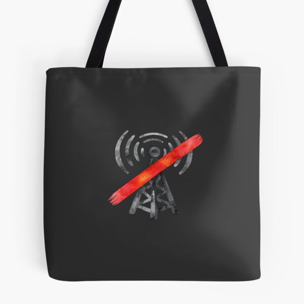 Item preview, No Signal Radio Tower Red Cross Out Offline Aesthetic Art designed and sold by VibeShift Studio.