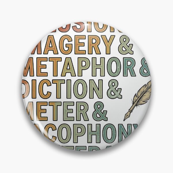 Item preview, Allusion & Imagery & Metaphor & Diction & Meter & Cacophony & Alliteration - Poetry Funny Literature designed and sold by mulliere.
