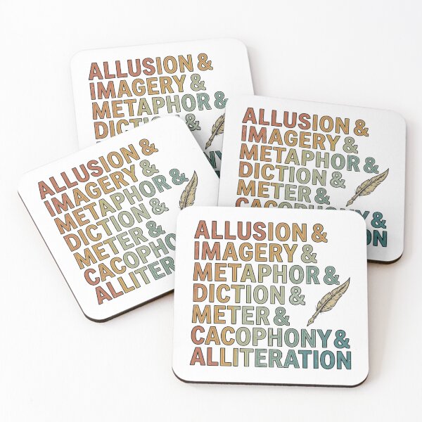 Item preview, Allusion & Imagery & Metaphor & Diction & Meter & Cacophony & Alliteration - Poetry Funny Literature designed and sold by mulliere.