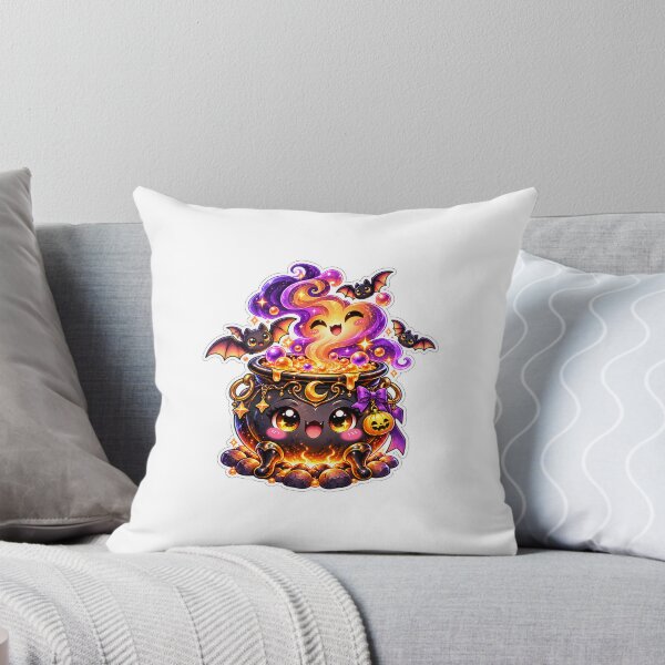 Item preview, Cute Witch Cauldron with Bats – Kawaii Spooky Halloween Magic Potion designed and sold by Lucky.Z.