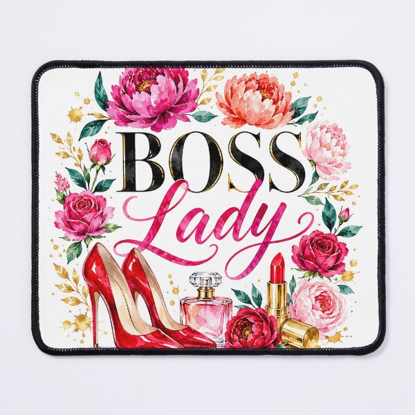 Item preview, Boss Lady Floral Watercolor Design with Red Heels, Roses and Makeupдл designed and sold by SayMaria.