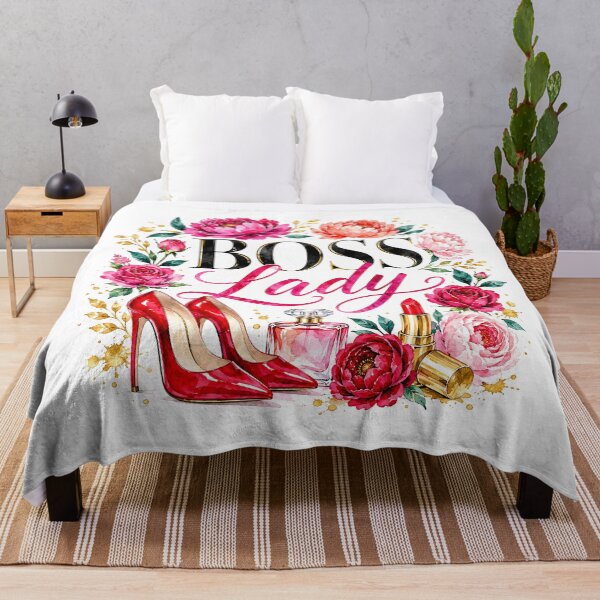 Item preview, Boss Lady Floral Watercolor Design with Red Heels, Roses and Makeupдл designed and sold by SayMaria.