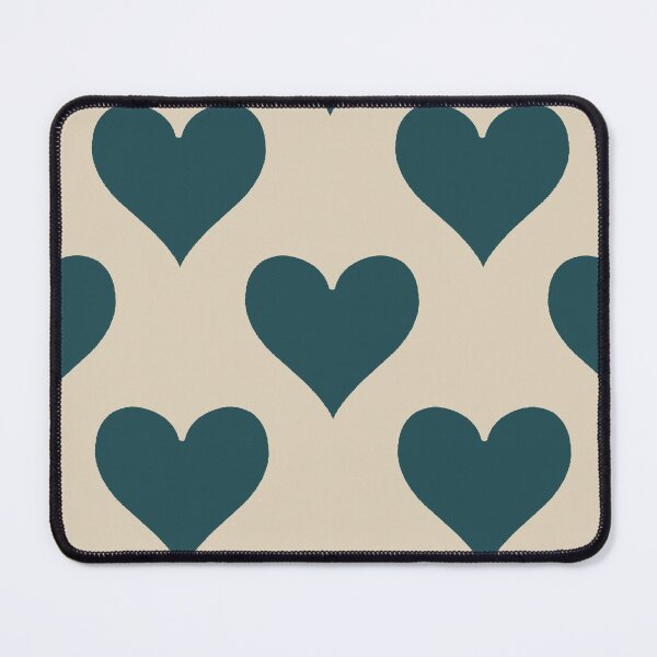 Item preview, XL large Dark Teal Heart Suit Pattern Vintage Card Style designed and sold by DColourMuse.