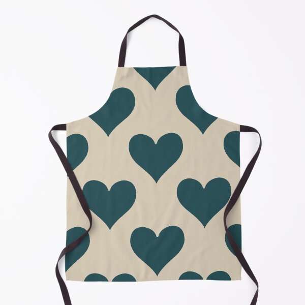 Item preview, XL large Dark Teal Heart Suit Pattern Vintage Card Style designed and sold by DColourMuse.