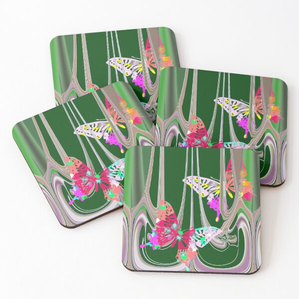 Item preview, Colorful Butterflies Abstract Flowing Forest designed and sold by MigWhimsy.