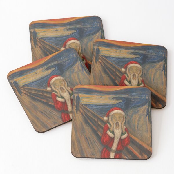 Item preview, Funny Christmas Parody | The Scream | Screaming Santa Claus | Art designed and sold by Made by Tamar.