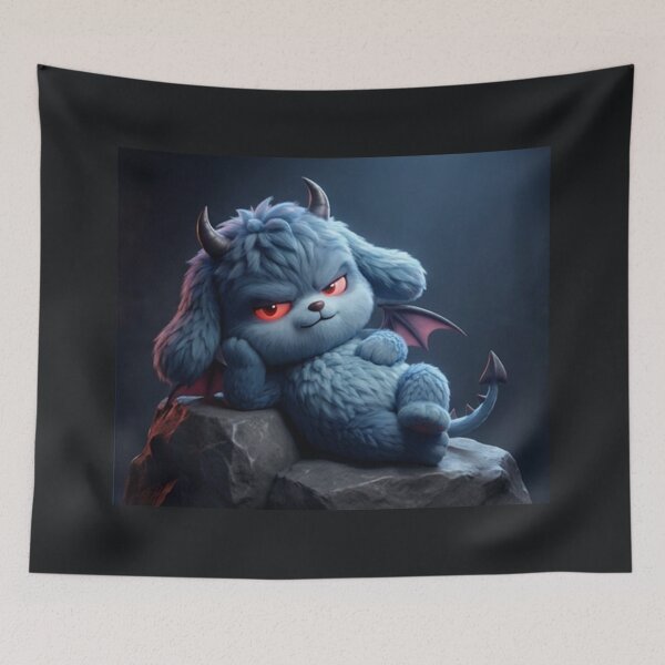 Item preview, Mini devil dog with pitchfork designed and sold by wonghong.