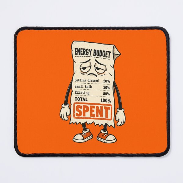 Item preview, Energy Budget: Spent – Funny Tired Receipt Cartoon designed and sold by MadeWithMS.