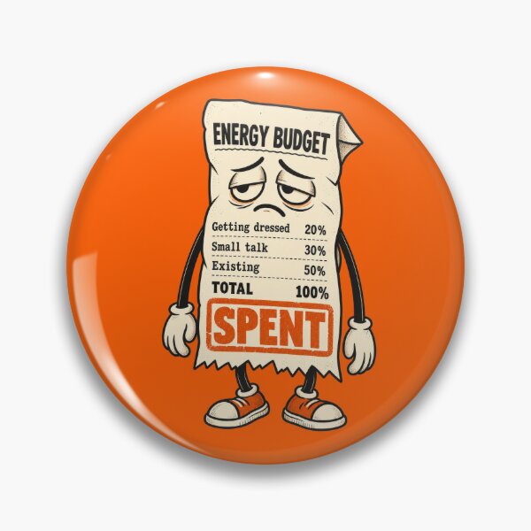 Item preview, Energy Budget: Spent – Funny Tired Receipt Cartoon designed and sold by MadeWithMS.