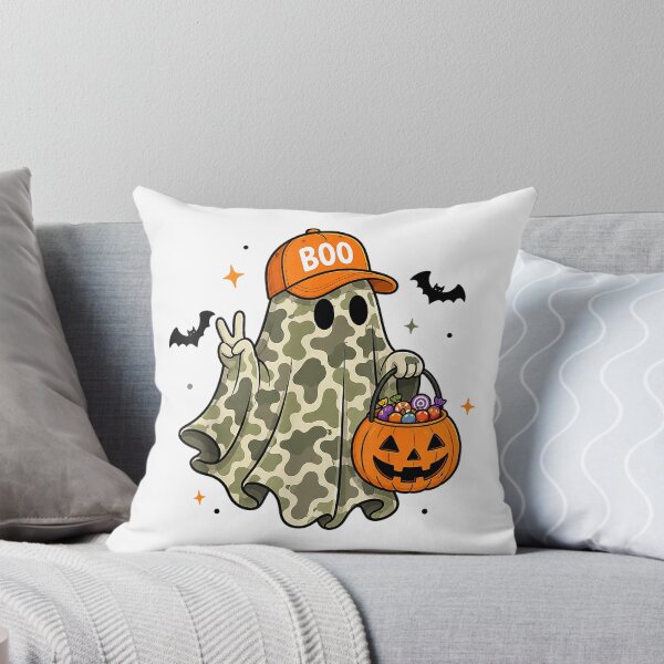 Item preview, Camo Ghost Boo Halloween Squad Spooky Season Men Women Kids T-Shirt designed and sold by Offhand.