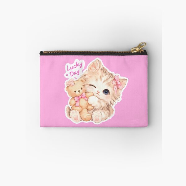 Item preview, Lucky kitty smile princess kitty  with teddy bear design designed and sold by sara747.