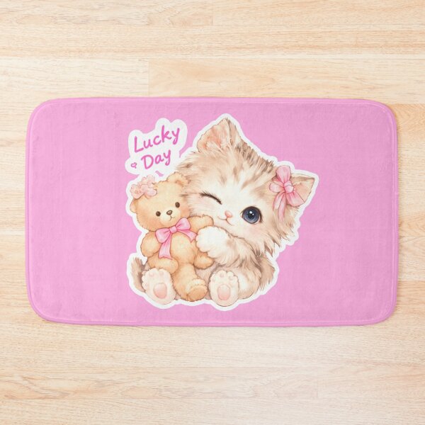 Item preview, Lucky kitty smile princess kitty  with teddy bear design designed and sold by sara747.