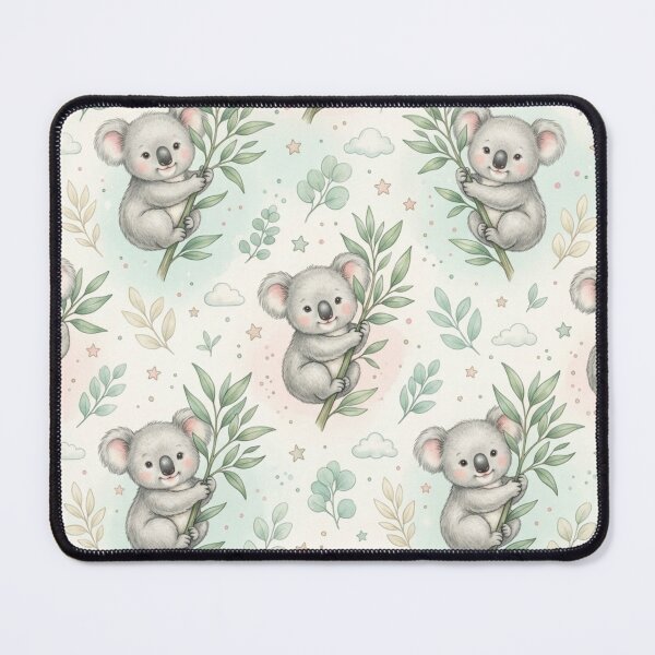 Item preview, Cute Baby Koala Eucalyptus Nursery Seamless Pattern designed and sold by ShivCraftStudio.