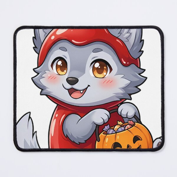 Item preview, Cute Gray Wolf Puppy Caramel Apple Candy Costume Trick-or-Treat designed and sold by pumsquare.