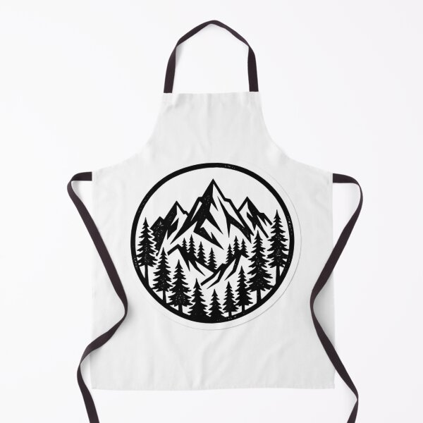 Item preview, Mountain Range Forest Badge - Outdoor Adventure Nature Design designed and sold by SnapStickerHub.