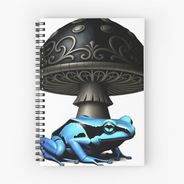 Item preview, Gothic Azure Dart Frog Obsidian Toadstool designed and sold by IllumeInk.