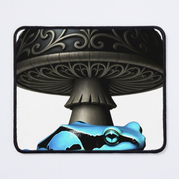 Item preview, Gothic Azure Dart Frog Obsidian Toadstool designed and sold by IllumeInk.