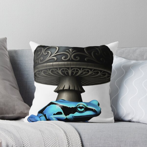 Item preview, Gothic Azure Dart Frog Obsidian Toadstool designed and sold by IllumeInk.