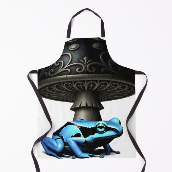 Item preview, Gothic Azure Dart Frog Obsidian Toadstool designed and sold by IllumeInk.