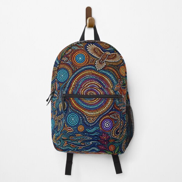Item preview, Aboriginal Inspired Dot Art - Gyre of Australian Flora and Fauna designed and sold by GrinGalore.