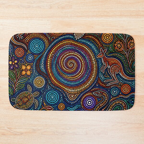 Item preview, Aboriginal Inspired Dot Art - Gyre of Australian Flora and Fauna designed and sold by GrinGalore.
