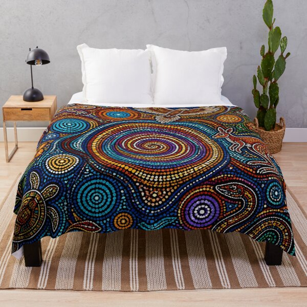 Item preview, Aboriginal Inspired Dot Art - Gyre of Australian Flora and Fauna designed and sold by GrinGalore.