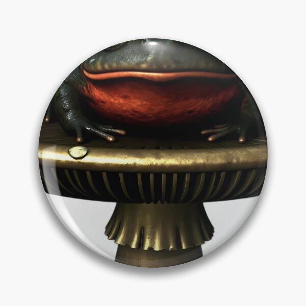 Item preview, Gothic Fire-Bellied Toad Brass Toadstool Reliquary designed and sold by IllumeInk.