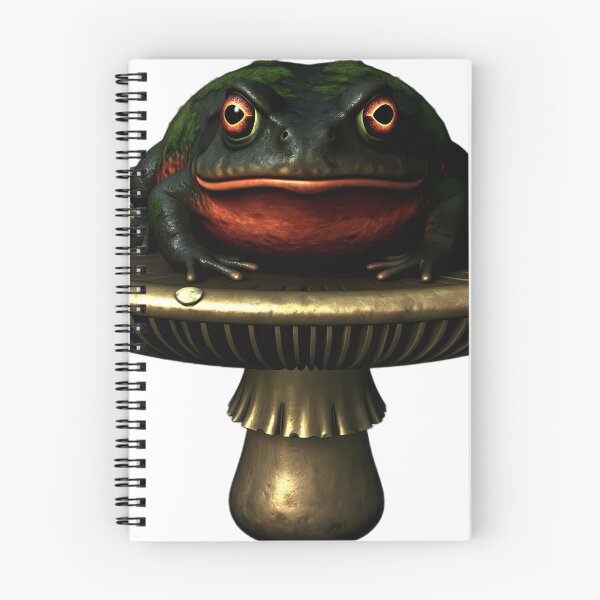 Item preview, Gothic Fire-Bellied Toad Brass Toadstool Reliquary designed and sold by IllumeInk.