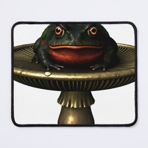 Item preview, Gothic Fire-Bellied Toad Brass Toadstool Reliquary designed and sold by IllumeInk.