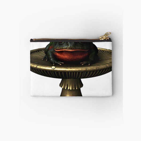 Item preview, Gothic Fire-Bellied Toad Brass Toadstool Reliquary designed and sold by IllumeInk.