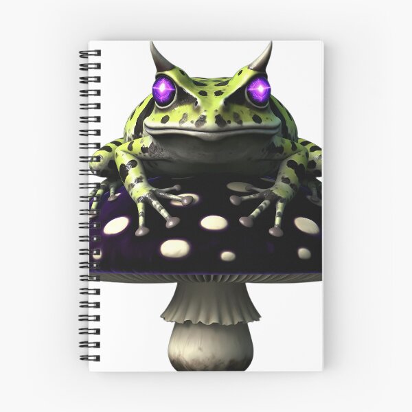 Item preview, Gothic Horned Frog Amethyst Toadstool designed and sold by IllumeInk.