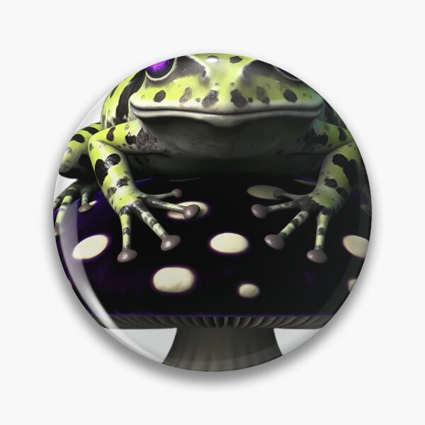 Item preview, Gothic Horned Frog Amethyst Toadstool designed and sold by IllumeInk.