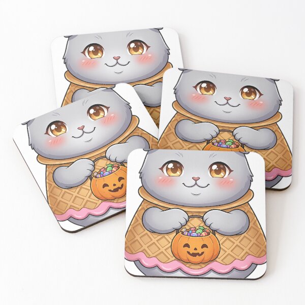 Item preview, Cute Scottish Fold Kitten Waffle Cone Candy Costume Trick-or-Treat designed and sold by pumsquare.