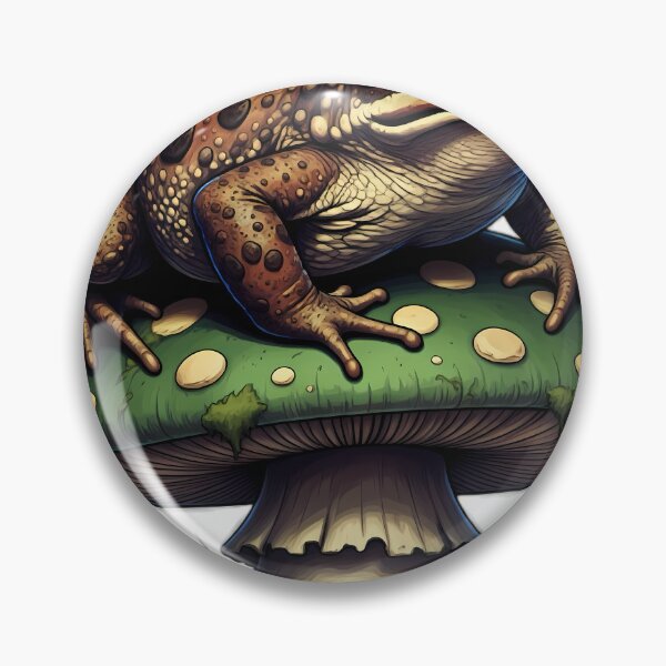 Item preview, Gothic American Toad Mossy Stone Toadstool designed and sold by IllumeInk.