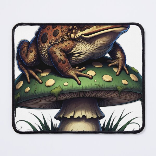 Item preview, Gothic American Toad Mossy Stone Toadstool designed and sold by IllumeInk.
