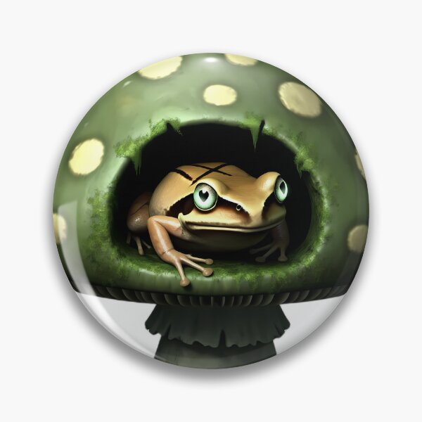 Item preview, Gothic Spring Peeper Mossy Stone Toadstool designed and sold by IllumeInk.