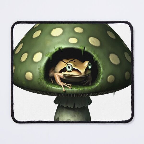 Item preview, Gothic Spring Peeper Mossy Stone Toadstool designed and sold by IllumeInk.