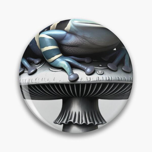 Item preview, Gothic Milk Frog Antique Silver Toadstool designed and sold by IllumeInk.