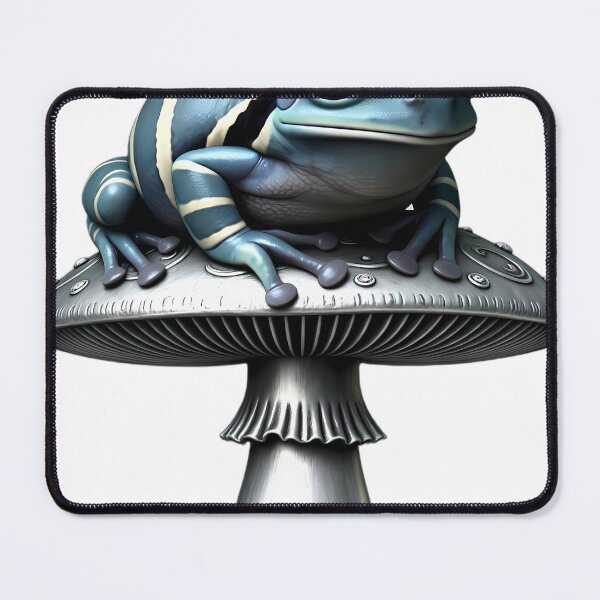 Item preview, Gothic Milk Frog Antique Silver Toadstool designed and sold by IllumeInk.