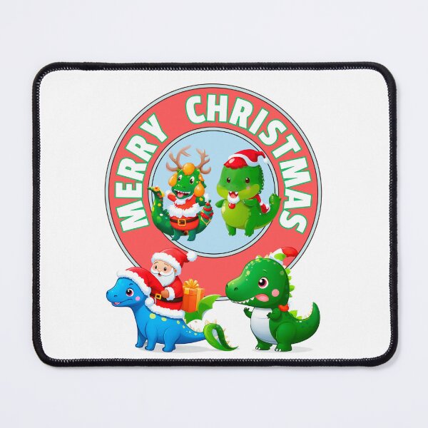 Item preview, Happy Christmas Santa, Dinosaurs designed and sold by RoseAIArtRhythm.