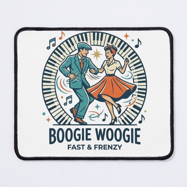 Item preview, Boogie Woogie Fast Frenzy Vintage Piano Swing Dance Art designed and sold by AgdBol.