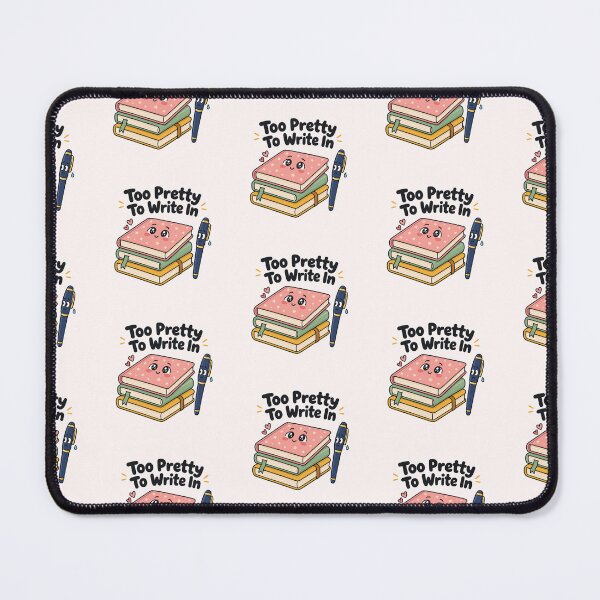 Item preview, Too Pretty To Write In – Funny Stationery Lover Notebook Journaling Illustration designed and sold by Fanverse Merchandise.
